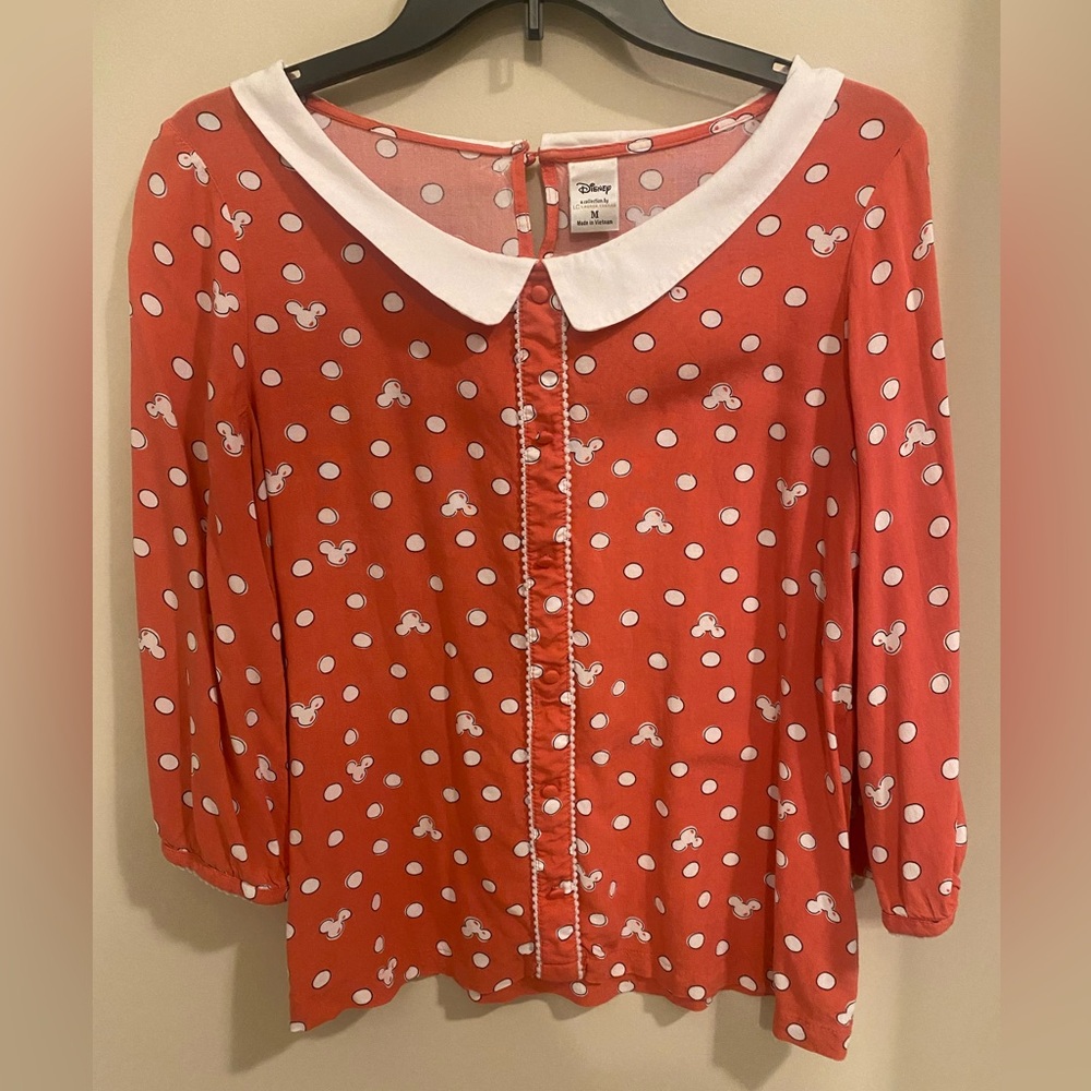 Medium Lauren Conrad x Disney Mickey Mouse Polka Dot Blouse